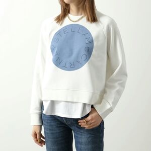 Stella McCartney Kids White Sweatshirt with Blue Logo